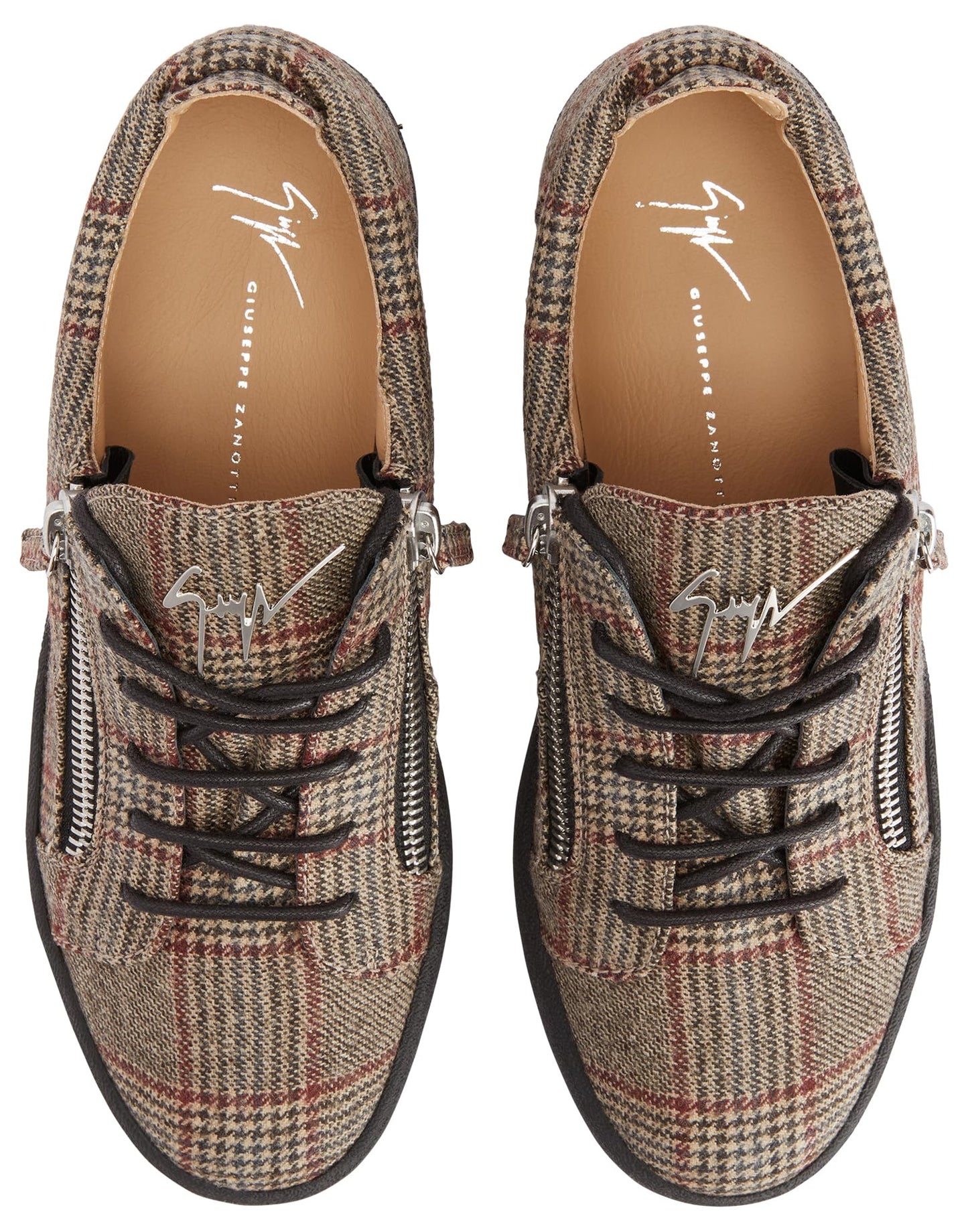 Giuseppe Zanotti, Frankie Fabric Low Top Sneakers, 8, Beige