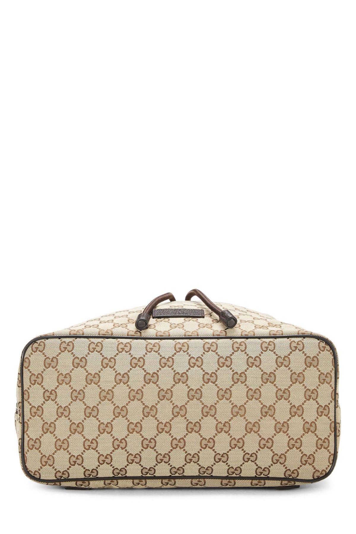 Gucci, Pre-Loved Brown Original GG Canvas Drawstring Backpack, Brown