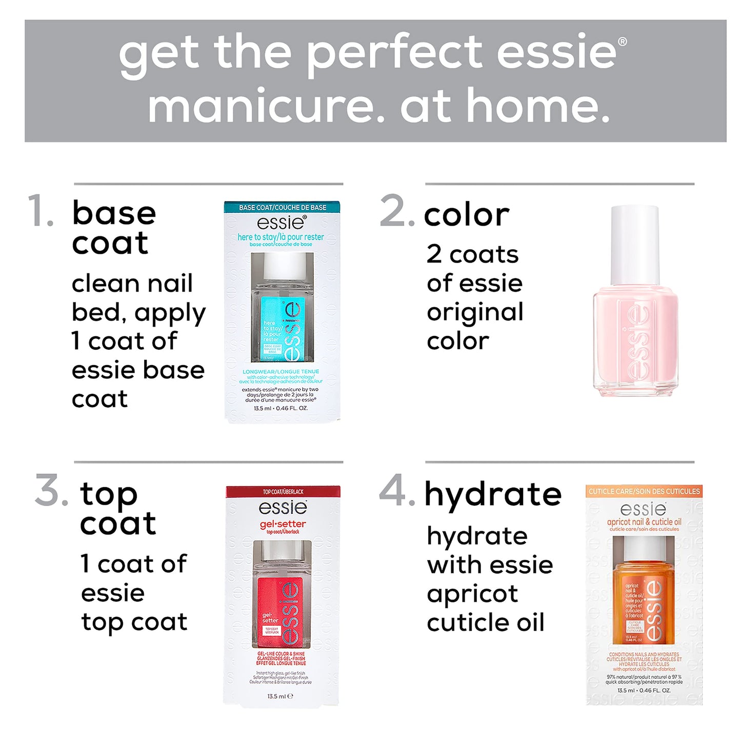 essie Nail Care, 8-Free Vegan, Matte About You Top Coat, mattifying nail polish, 0.46 fl oz