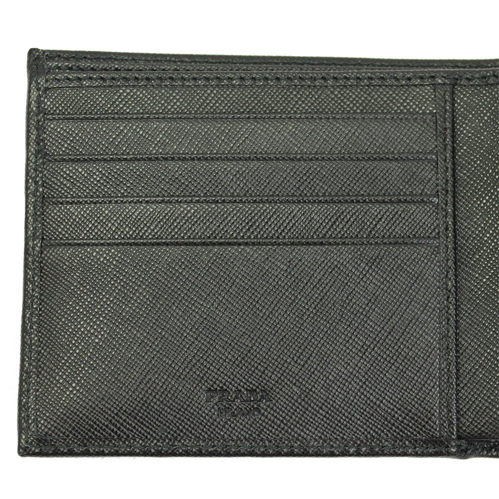Prada Mens Black Saffiano Leather Bi-fold Wallet 2m0738 Nero