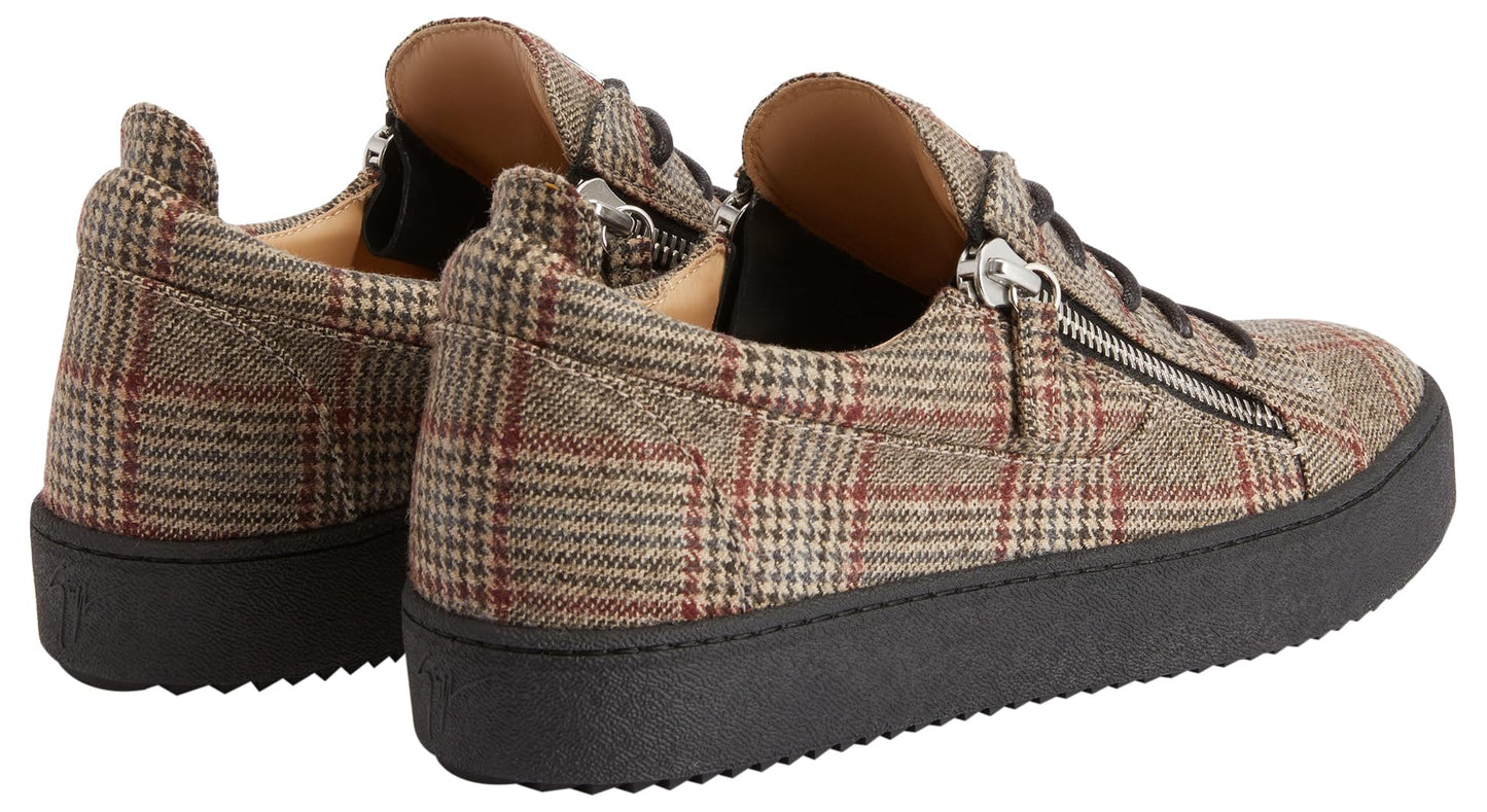 Giuseppe Zanotti, Frankie Fabric Low Top Sneakers, 8, Beige