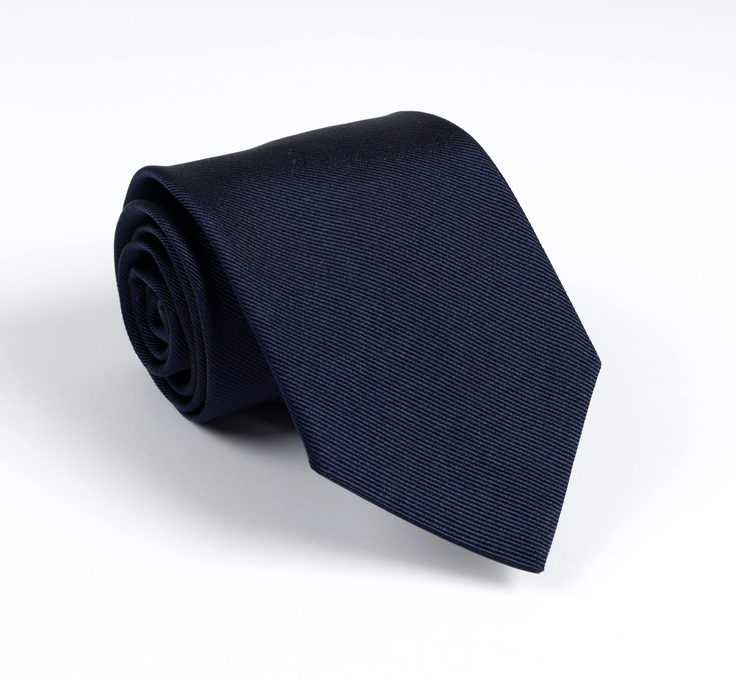 Remo Sartori Made in Italy Blue Necktie with Italian Flag Undernode Embroidery, 3.14'' Width, Silk