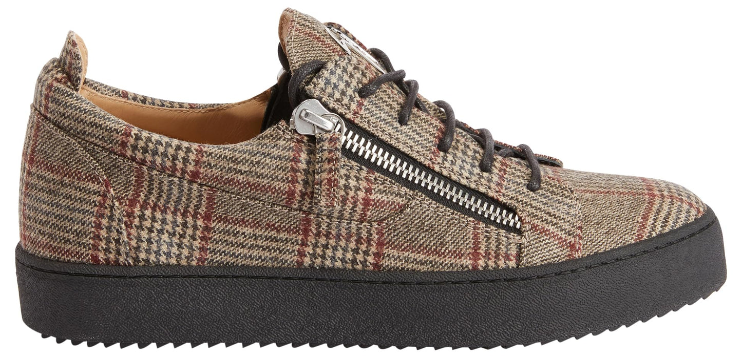 Giuseppe Zanotti, Frankie Fabric Low Top Sneakers, 8, Beige