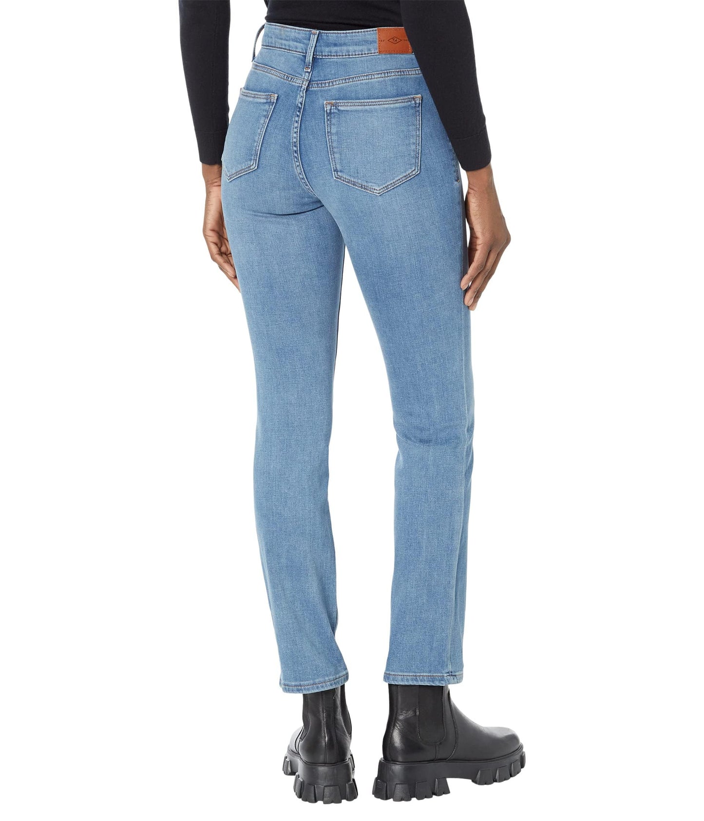 Tommy Hilfiger womens Tribeca Straight Denim Jeans, Enchant Wash, 10 US