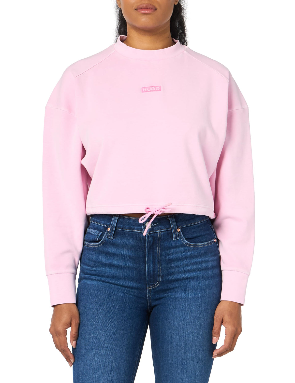 HUGO Box Logo Adjustable Waist Sweatshirt lilac pink Medium