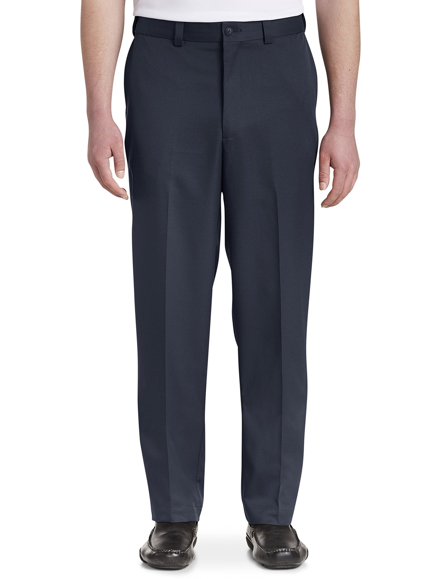Oak Hill by DXL Men's Big and Tall Microfiber Waist-Relaxer Pants Navy x