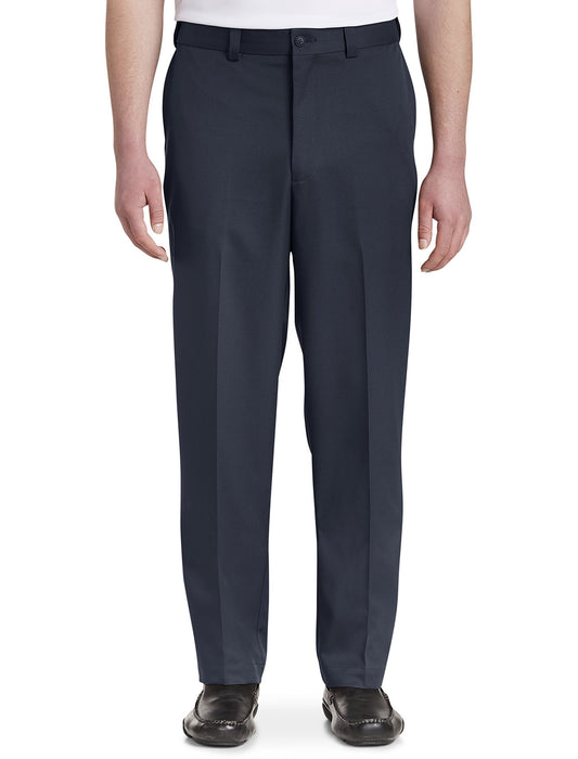 Oak Hill by DXL Men's Big and Tall Microfiber Waist-Relaxer Pants Navy x