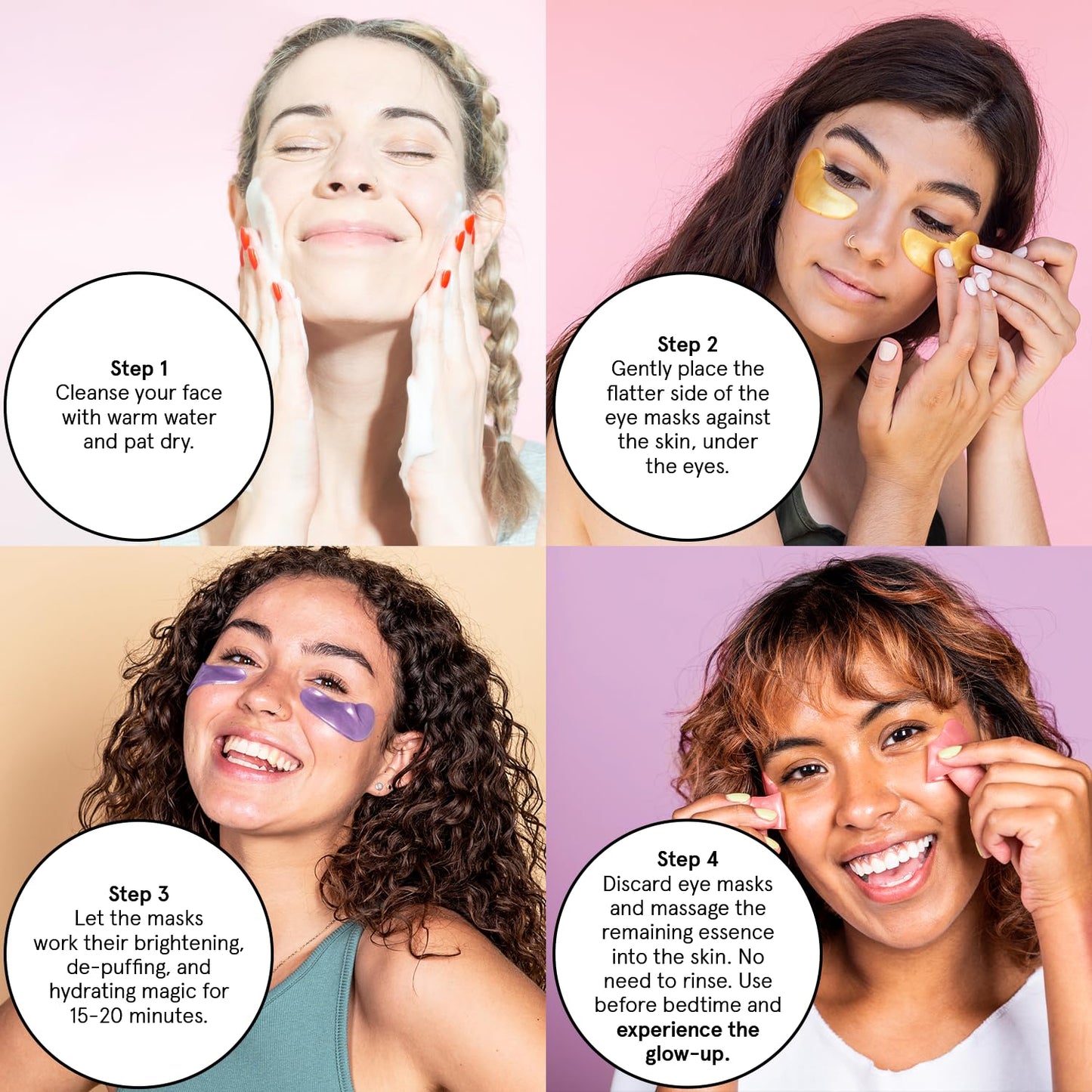 grace & stella Purple Eye Treatment Gels - Dermatologist Tested - Under Eye Masks With Retinol - Restoring Under Eye Patches for Puffy Eyes and Dark Circles - Vegan, Cruelty-Free, 24 Pairs