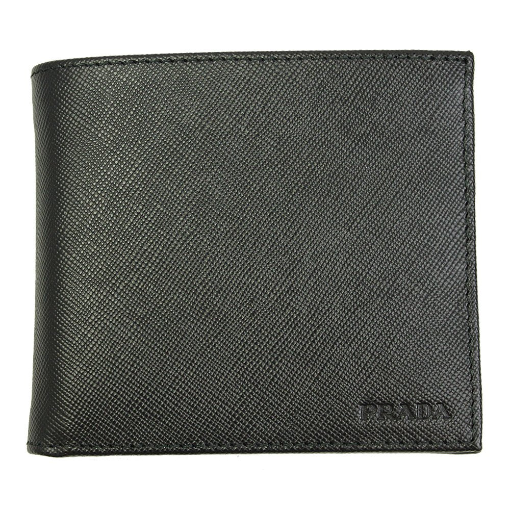 Prada Mens Black Saffiano Leather Bi-fold Wallet 2m0738 Nero