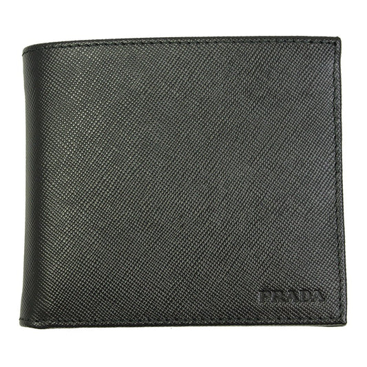 Prada Mens Black Saffiano Leather Bi-fold Wallet 2m0738 Nero