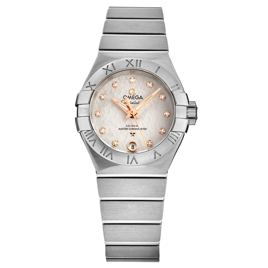 Omega Constellation Automatic Diamond Silver Dial Ladies Watch 127.10.27.20.52.001