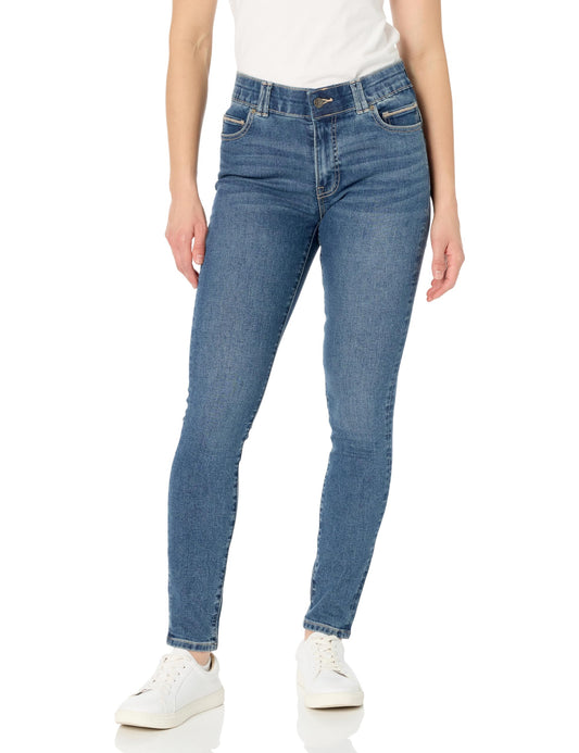 Nautica Women's High Skinny Mid Rise Jeans, Vintage Blue, 16