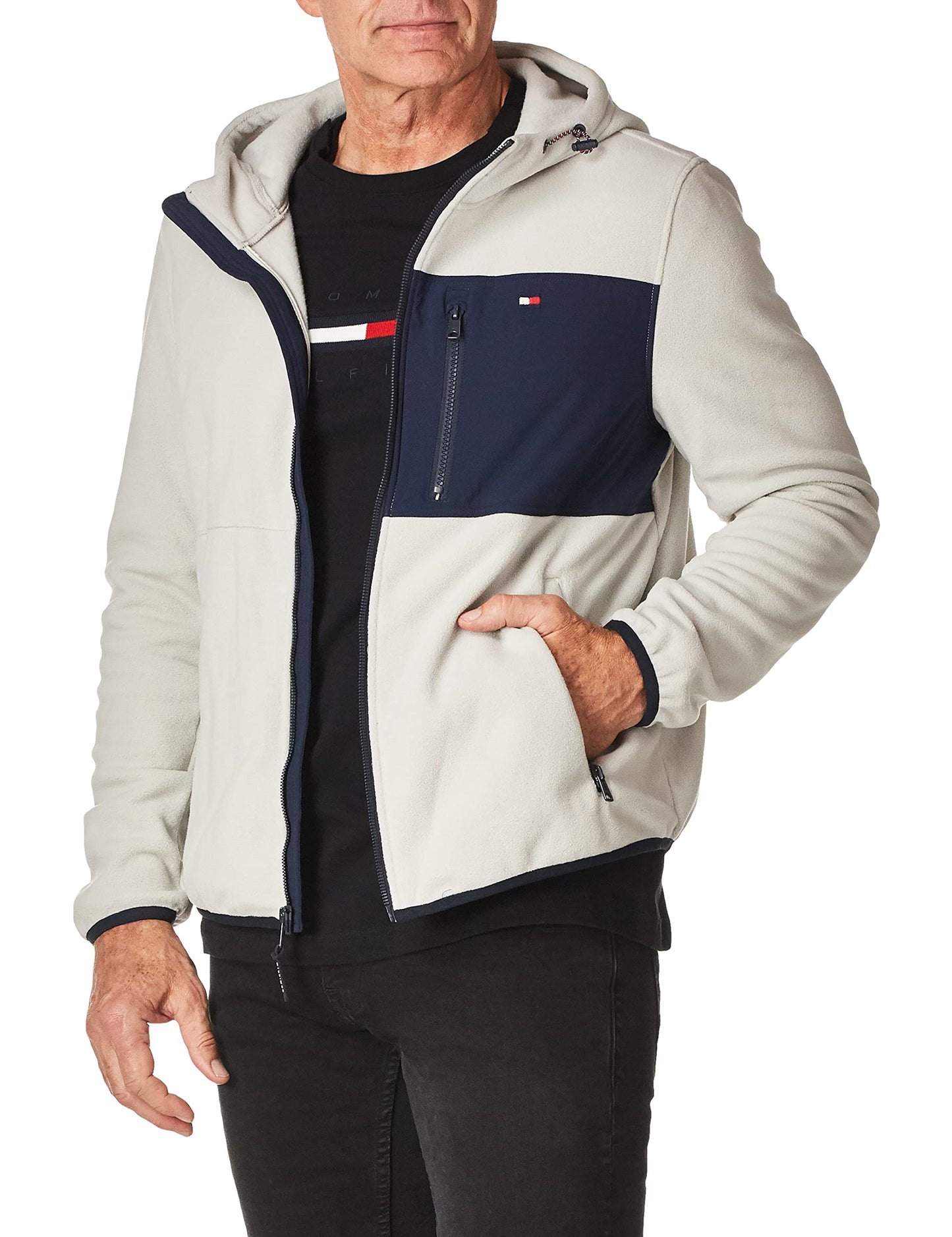 Tommy Hilfiger Men's Hooded Performance Fleece Jacket