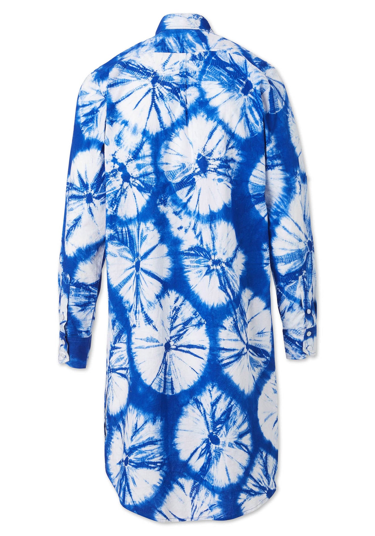 Studio 189, Anansi Mandarin Collar Long Sleeve Shirt, L, Blue