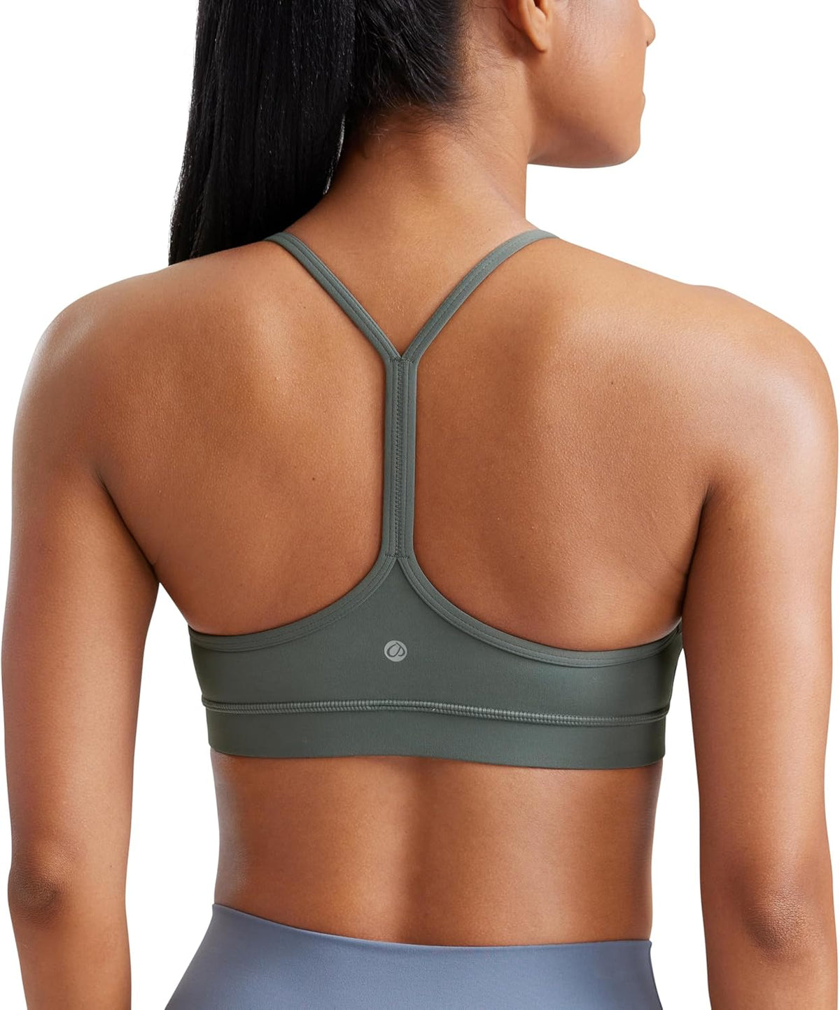 Women's Y-Back Sports Bra Padded Racerback Low Impact Workout Top