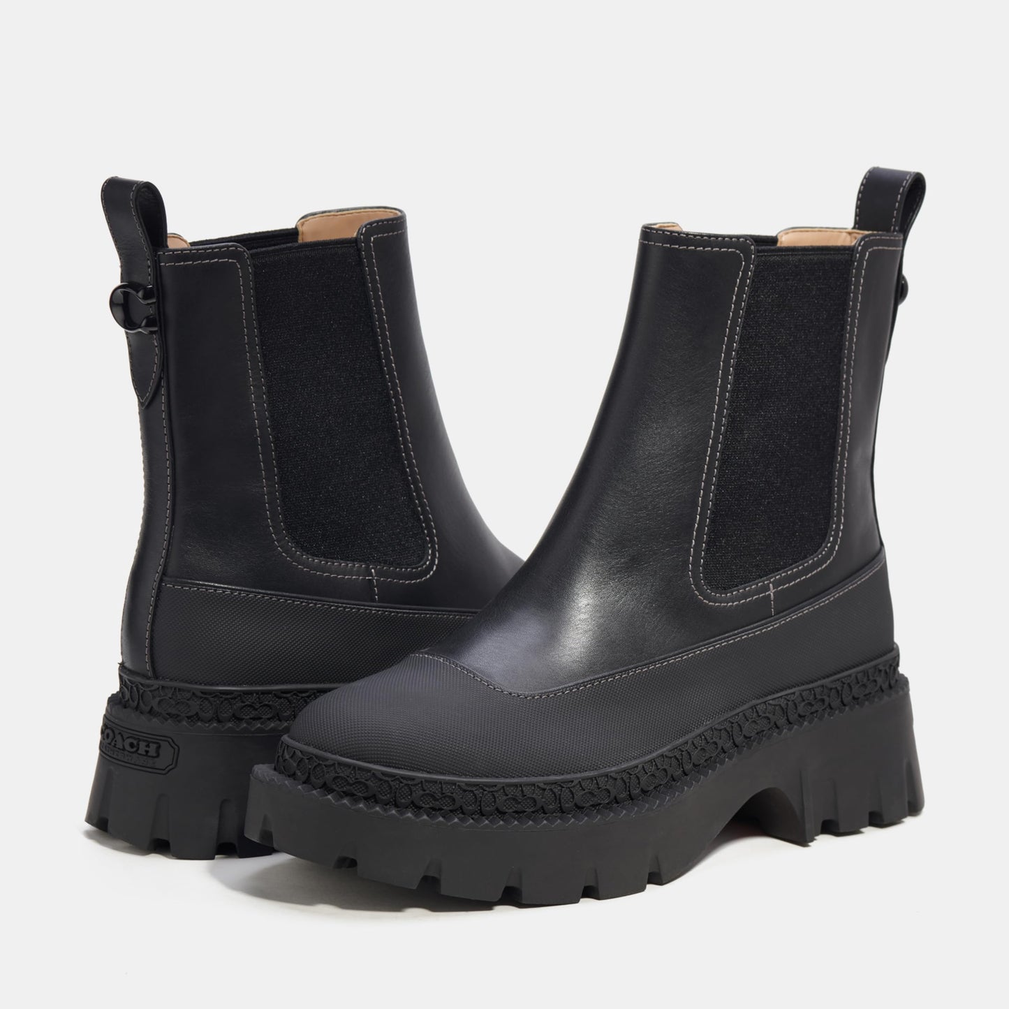 Coach Women's Jayla Leather Bootie Ankle Boot, Black, 8