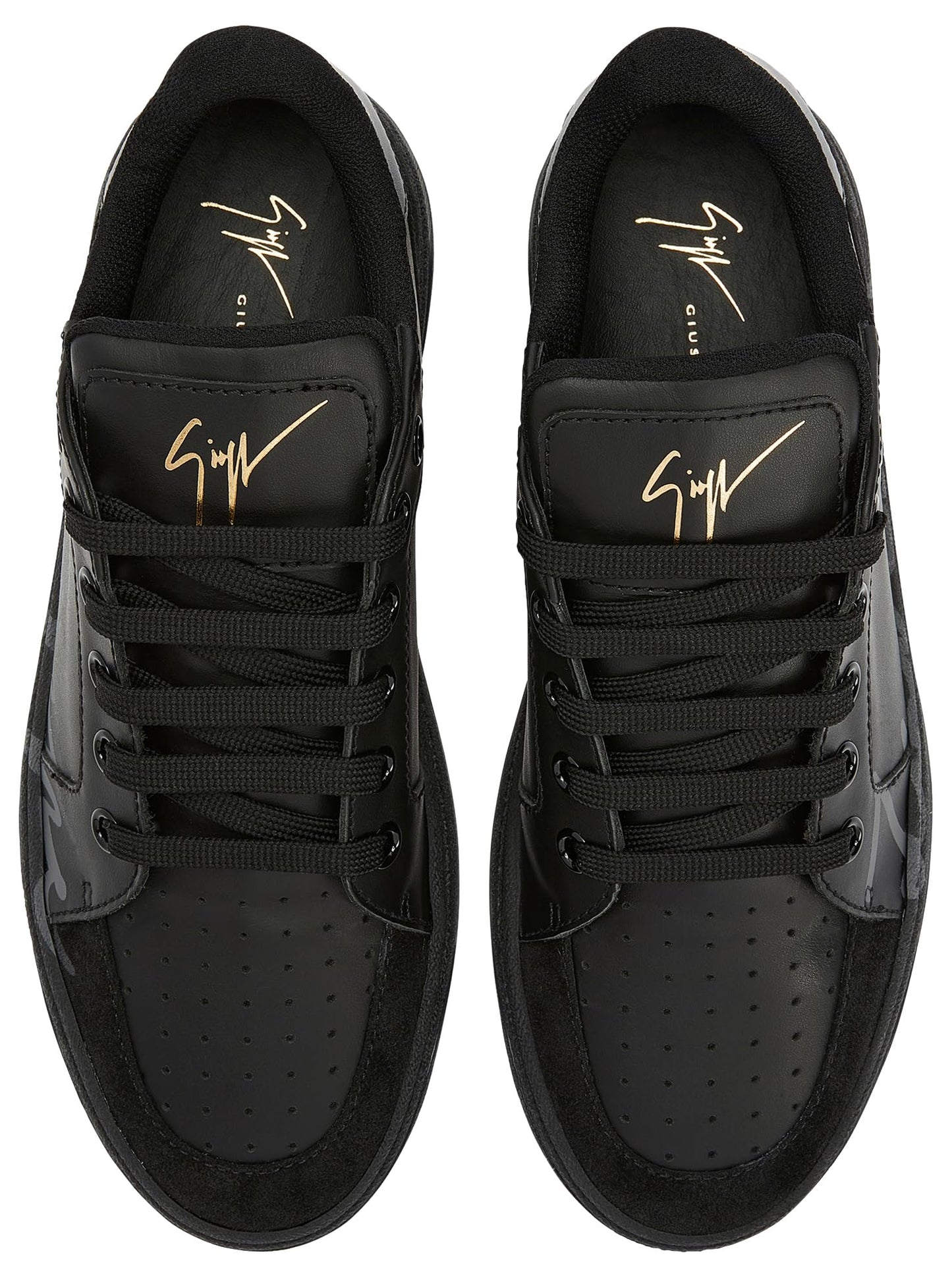 Giuseppe Zanotti, Gz94 Leather Low Top Sneakers, 7, Black