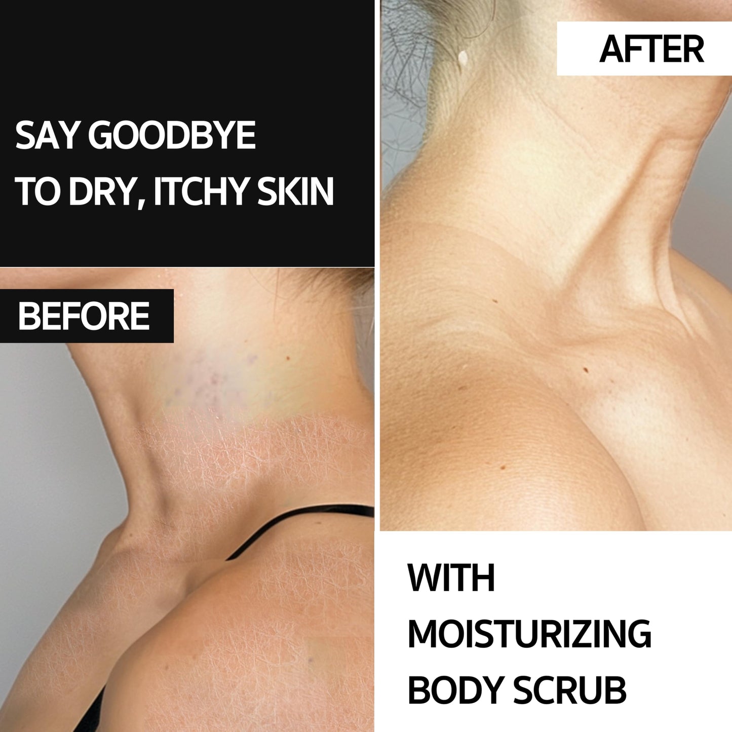 Bonblissity Body Scrub, Body Polish [LAVENDER LUXURY] - Moisturizing & Exfoliating Body Scrub - Handmade, Eco-Friendly, Mess-Free with Gold Spoon, Gentle & Fluffy Texture, Made in USA