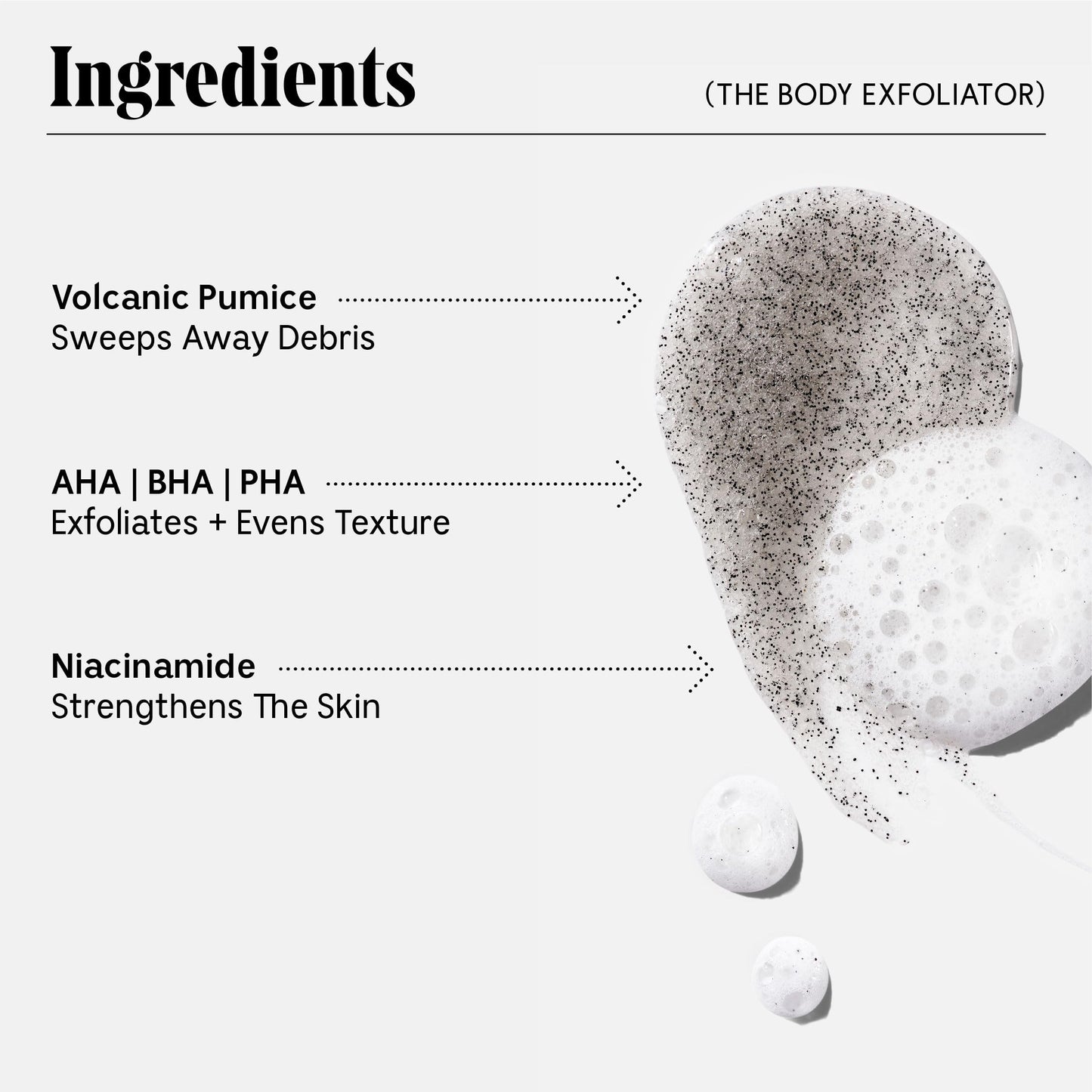 Nécessaire The Body Exfoliator Eucalyptus For Women & Men. KP Bump Eraser. Body Scrub. Keratosis Pilaris Treatment with AHA + Pumice. 6.1 fl oz