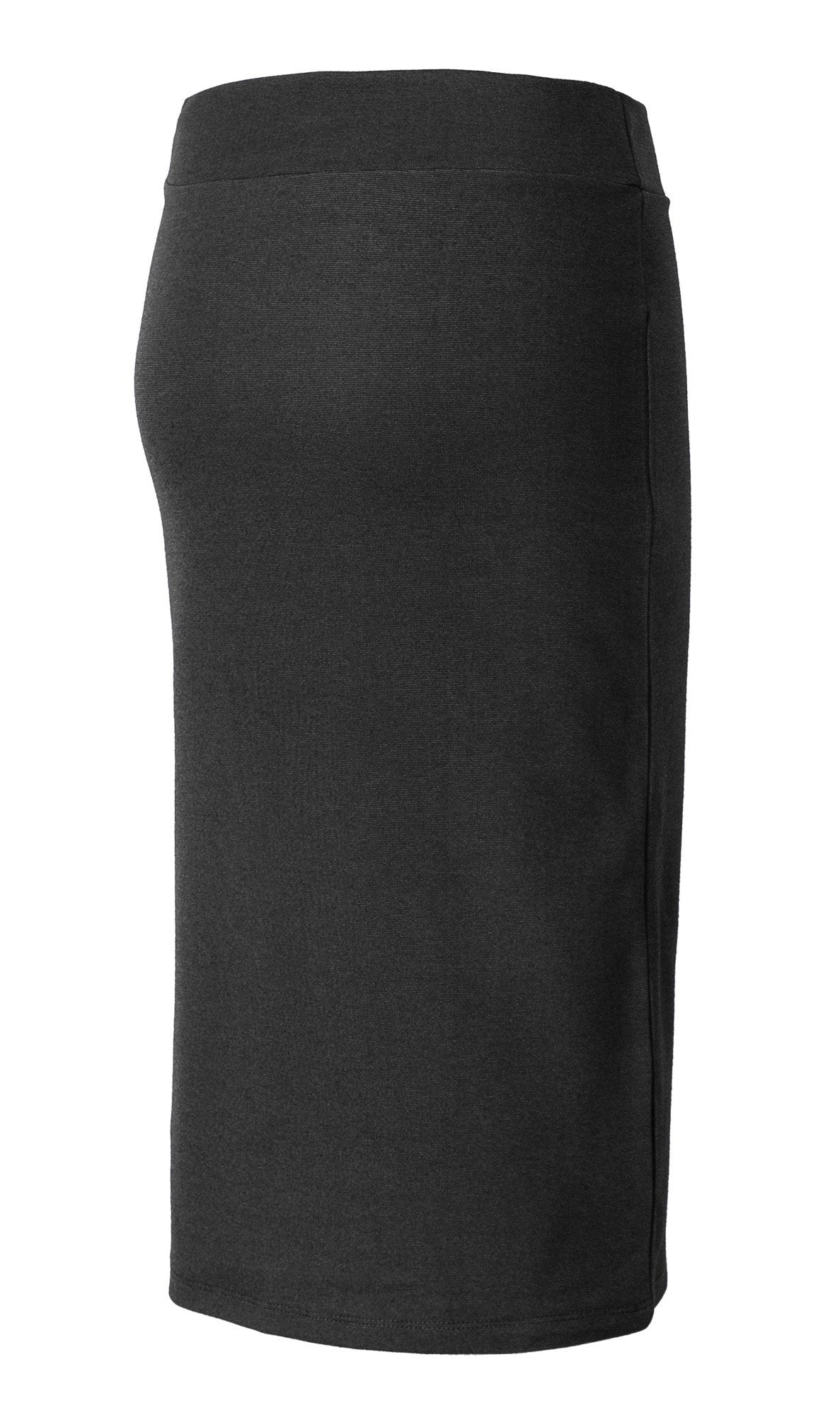 Urban CoCo Women's Elastic Waist Stretch Bodycon Midi Pencil Skirt (L, Heather Grey)