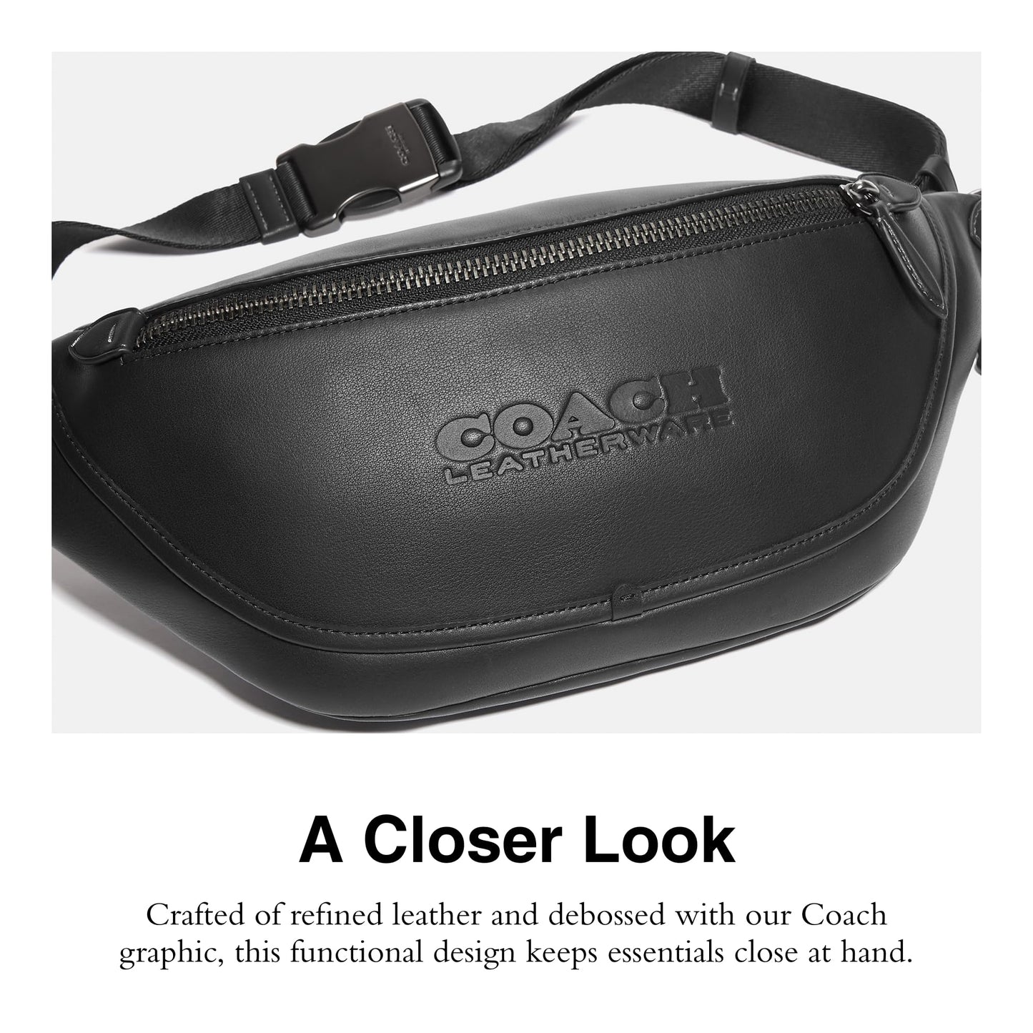 COACH League Belt Bag, Black