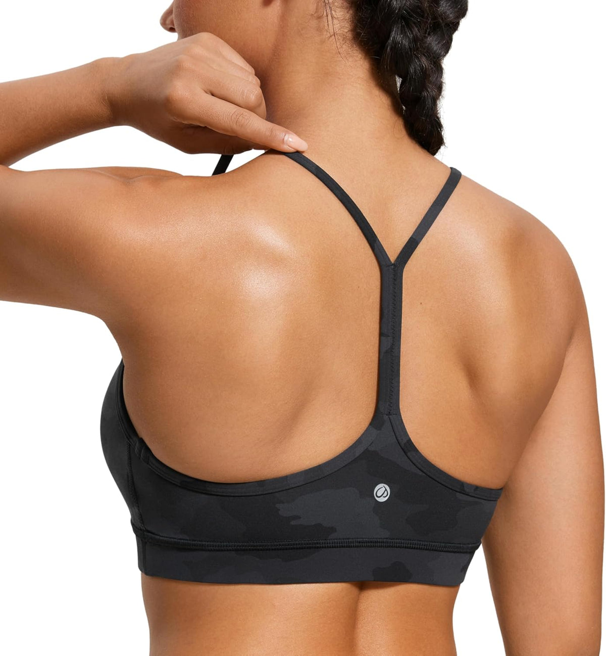 Women's Y-Back Sports Bra Padded Racerback Low Impact Workout Top