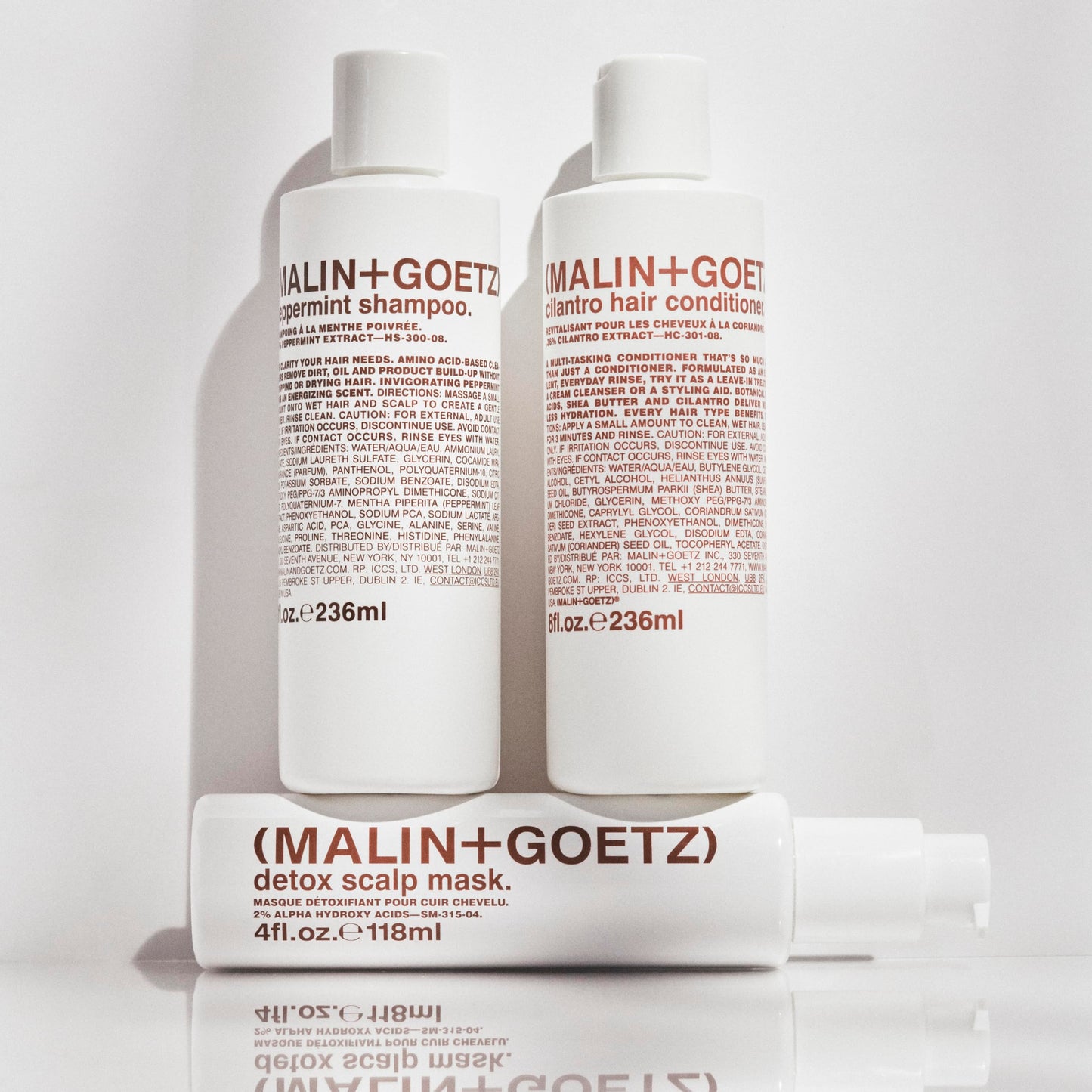 Malin + Goetz Peppermint Shampoo, 8 Fl. Oz. - Men & Women Clarifying Shampoo, Natural Hair Shampoo to Cleanse & Hydrate, Scalp Shampoo Treatment for All Hair Types, Vegan & Cruelty-Free