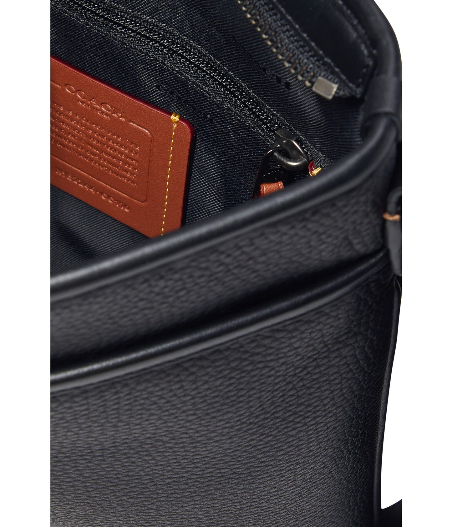 COACH Mens Gotham Slim Crossbody in Pebble Leather, Black