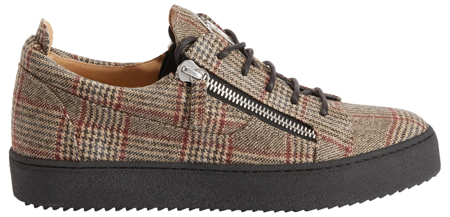 Giuseppe Zanotti, Frankie Fabric Low Top Sneakers, 8, Beige
