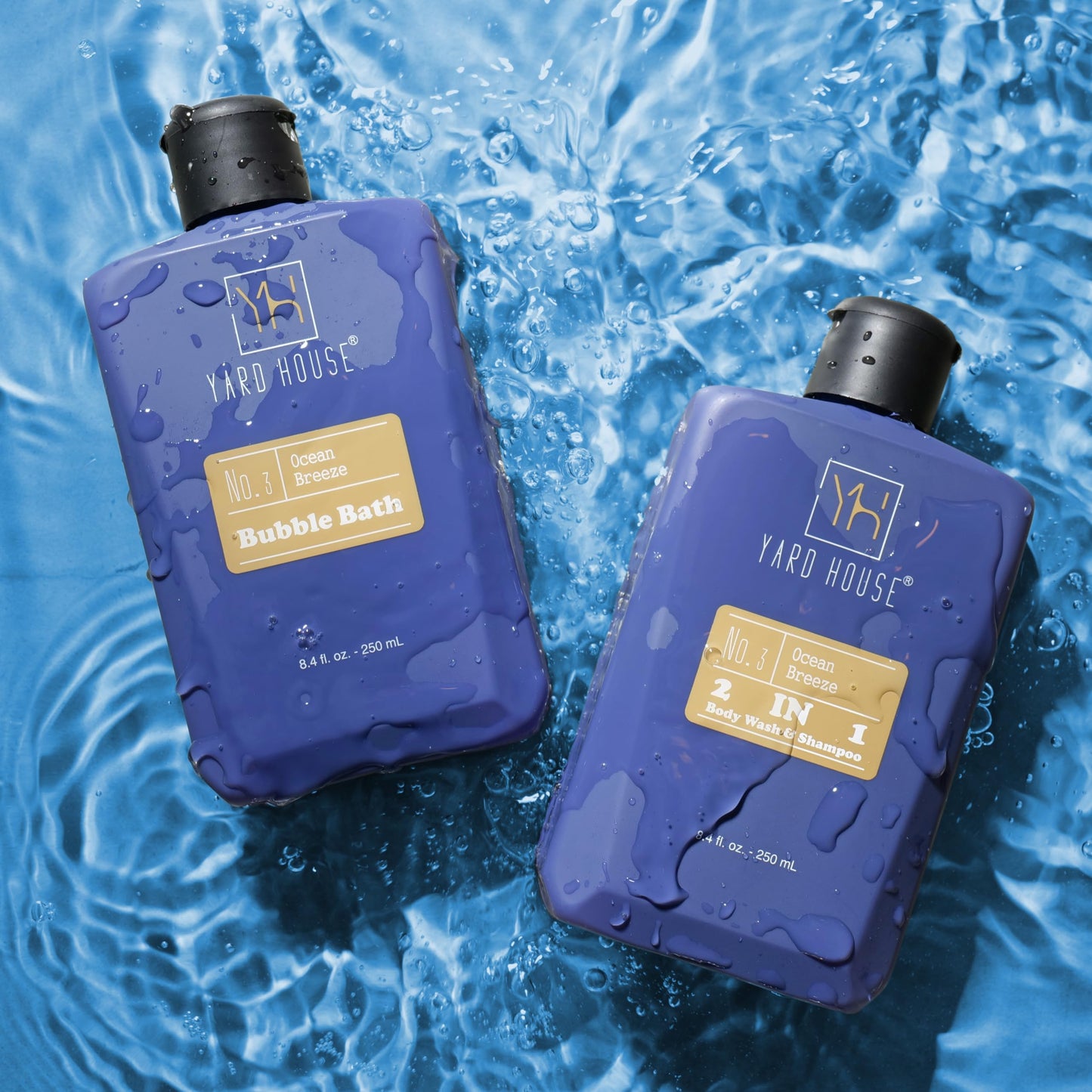 YARD HOUSE All Natural Bath and Body Spa Gift Basket Set for Men - Ocean Breeze - Luxury Men's Skin Care Kit For Him in Toiletry Bag for Revitalization, Exfoliating, Cleasing, Moisturing