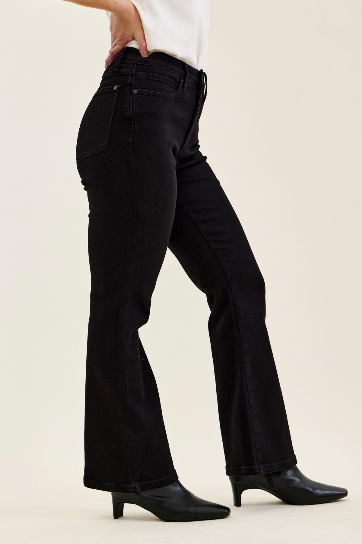 Judy Blue High Waist Tummy Control Classic Black Bootcut Jeans - Petite 29"