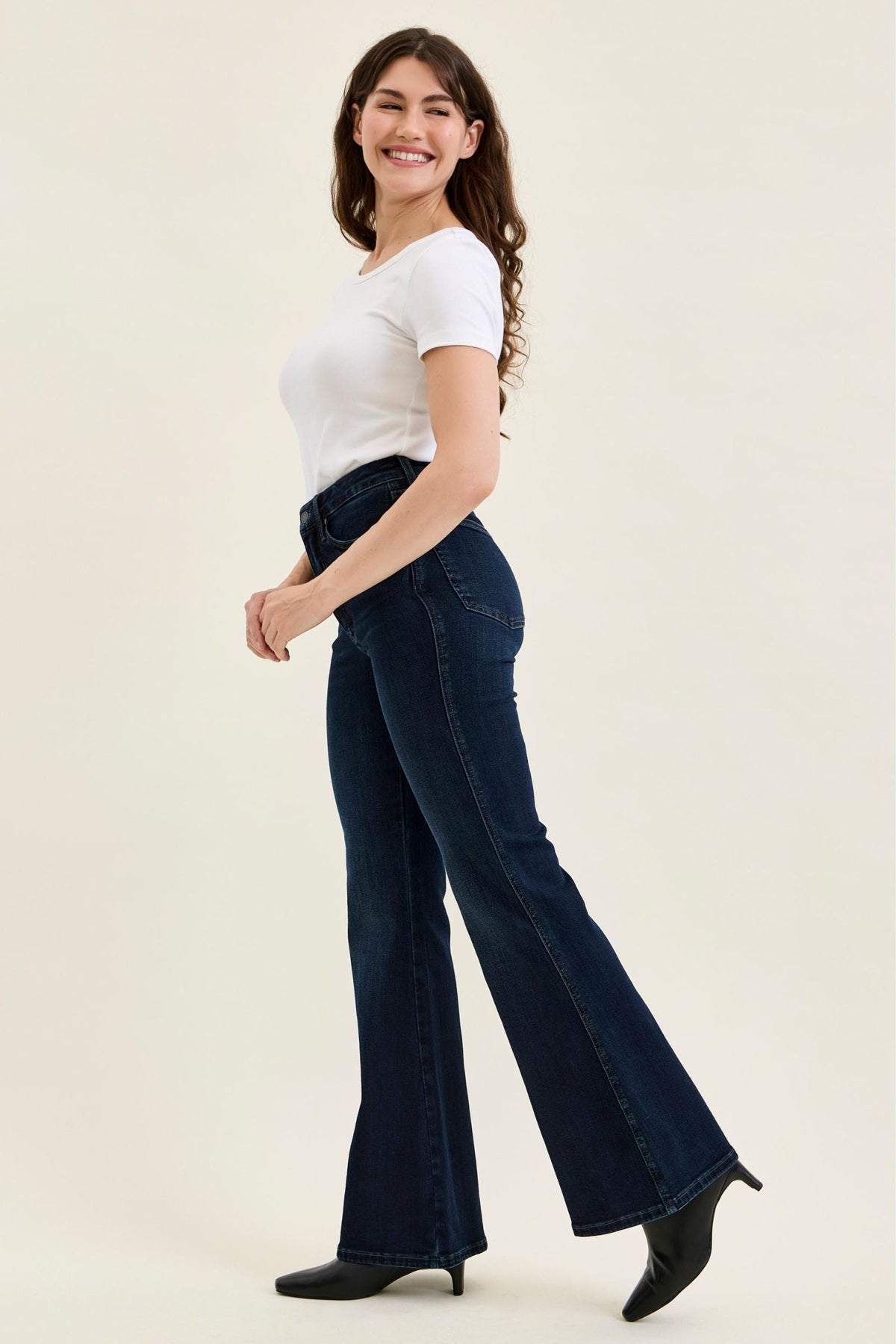 Judy Blue High Waist Tummy Control Charlotte Flare Jeans – Deep Indigo