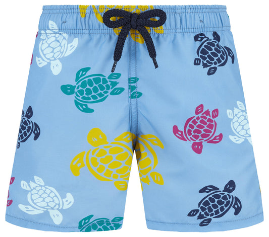 Boys Swim Shorts Ronde Des Tortues Multicolores,Divine,8ANS