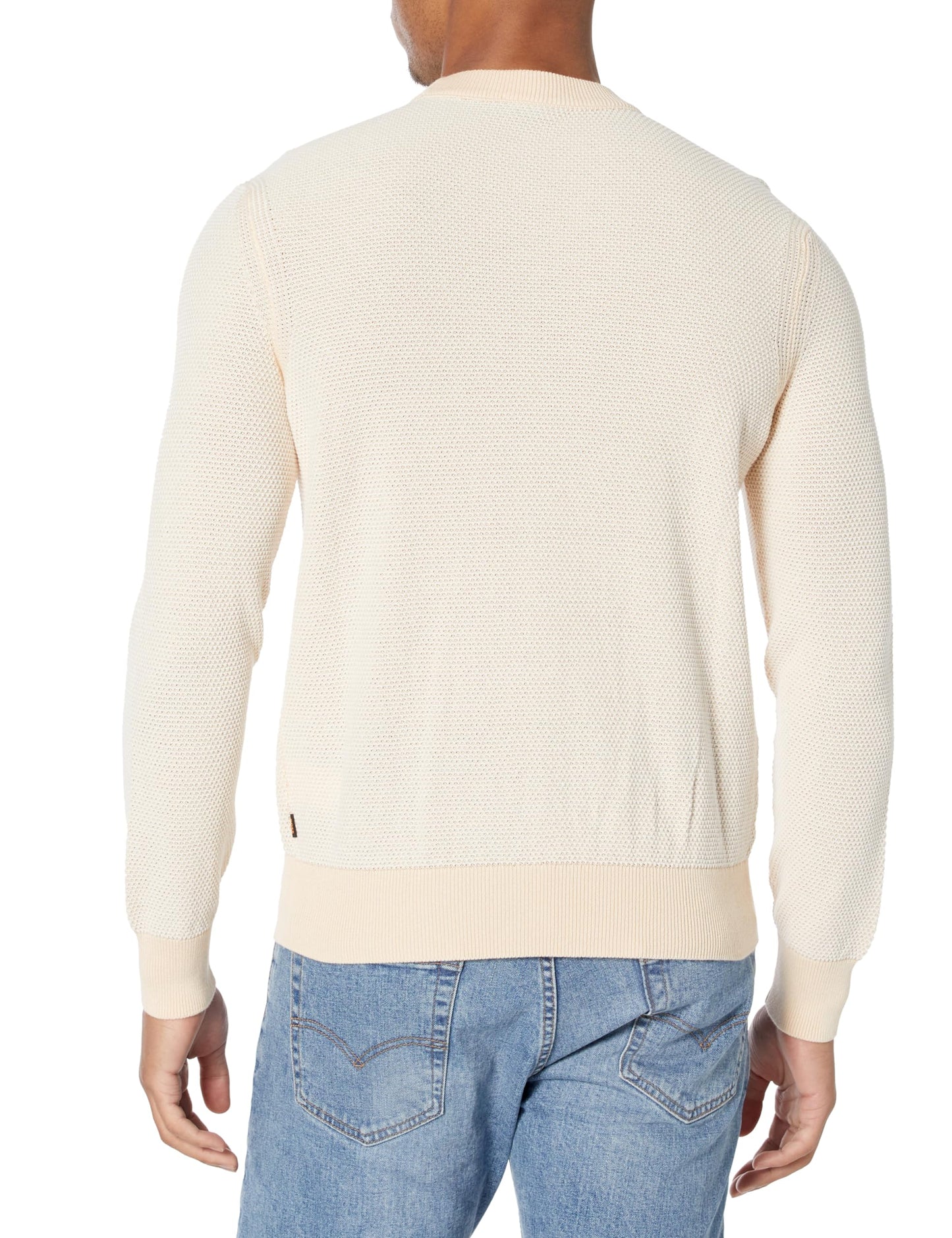 BOSS Two Tone Cotton Mix Knit Sweater