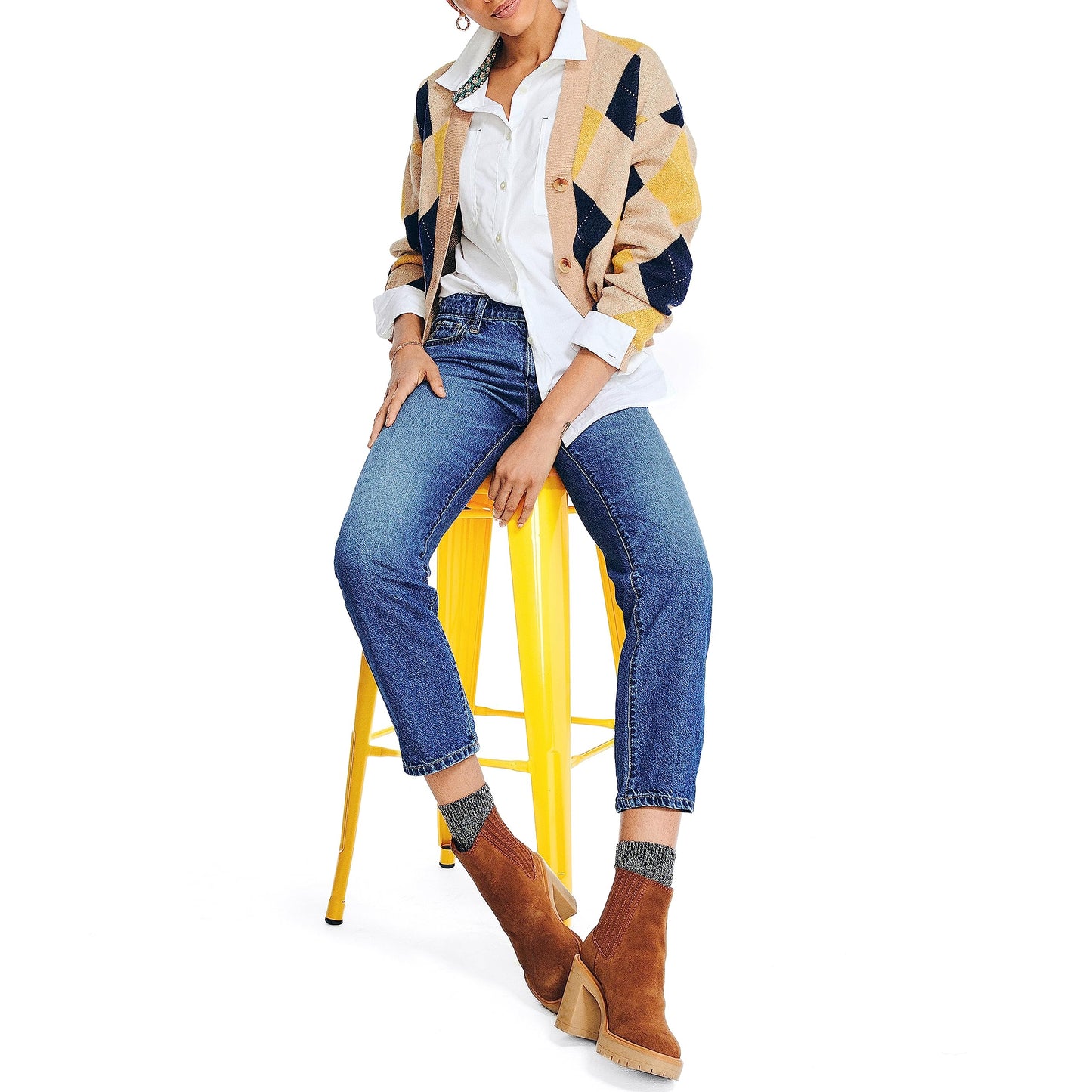Nautica Women's Jeans Co. Mid-Rise Boyfriend Denim, Hunt Blue Wash