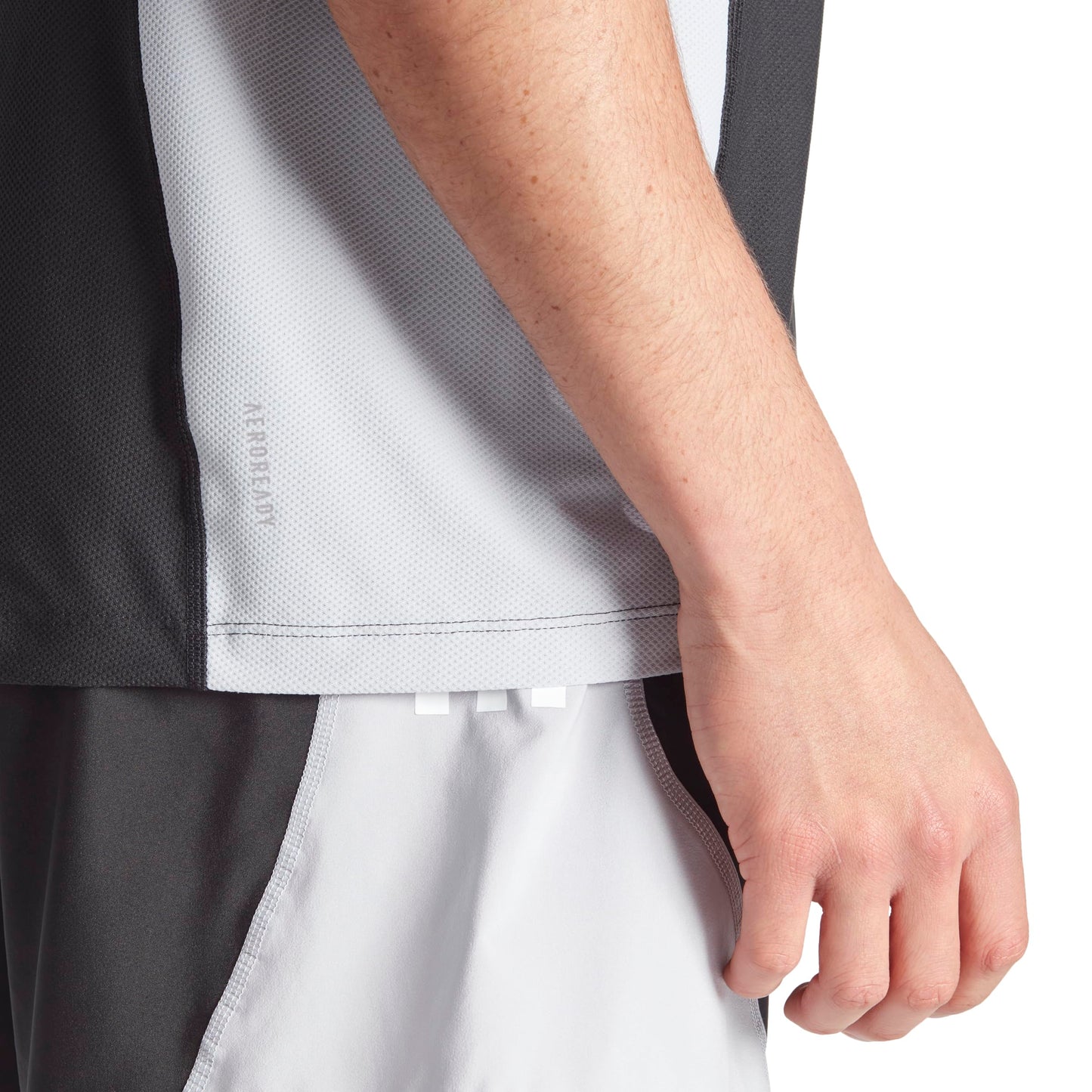 adidas Men's Own The Run Colorblock T-Shirt, Black/Halo Silver/Grey