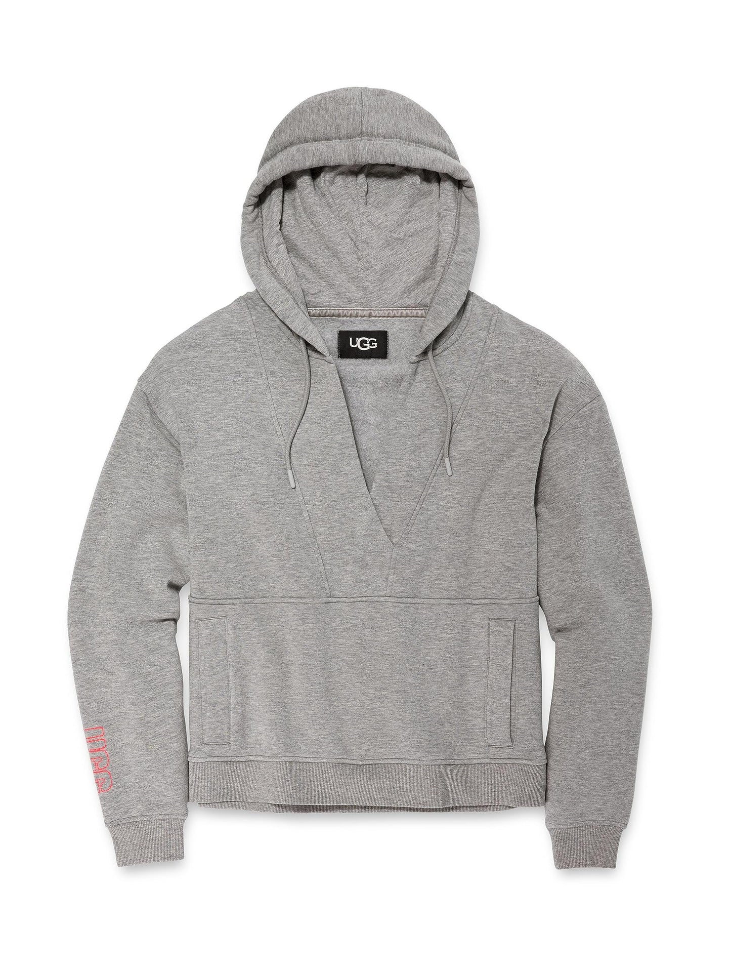 UGG Women's Adryann Hoodie Sweater, Grey Heather, XL
