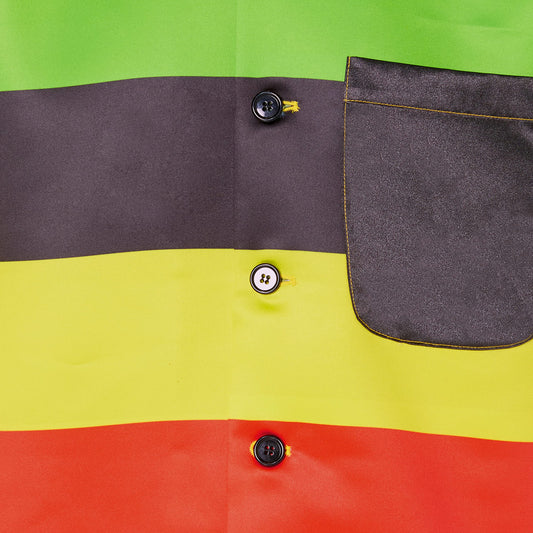 Theophilio, Men's Rasta Printed Camp Collar Shirt, M