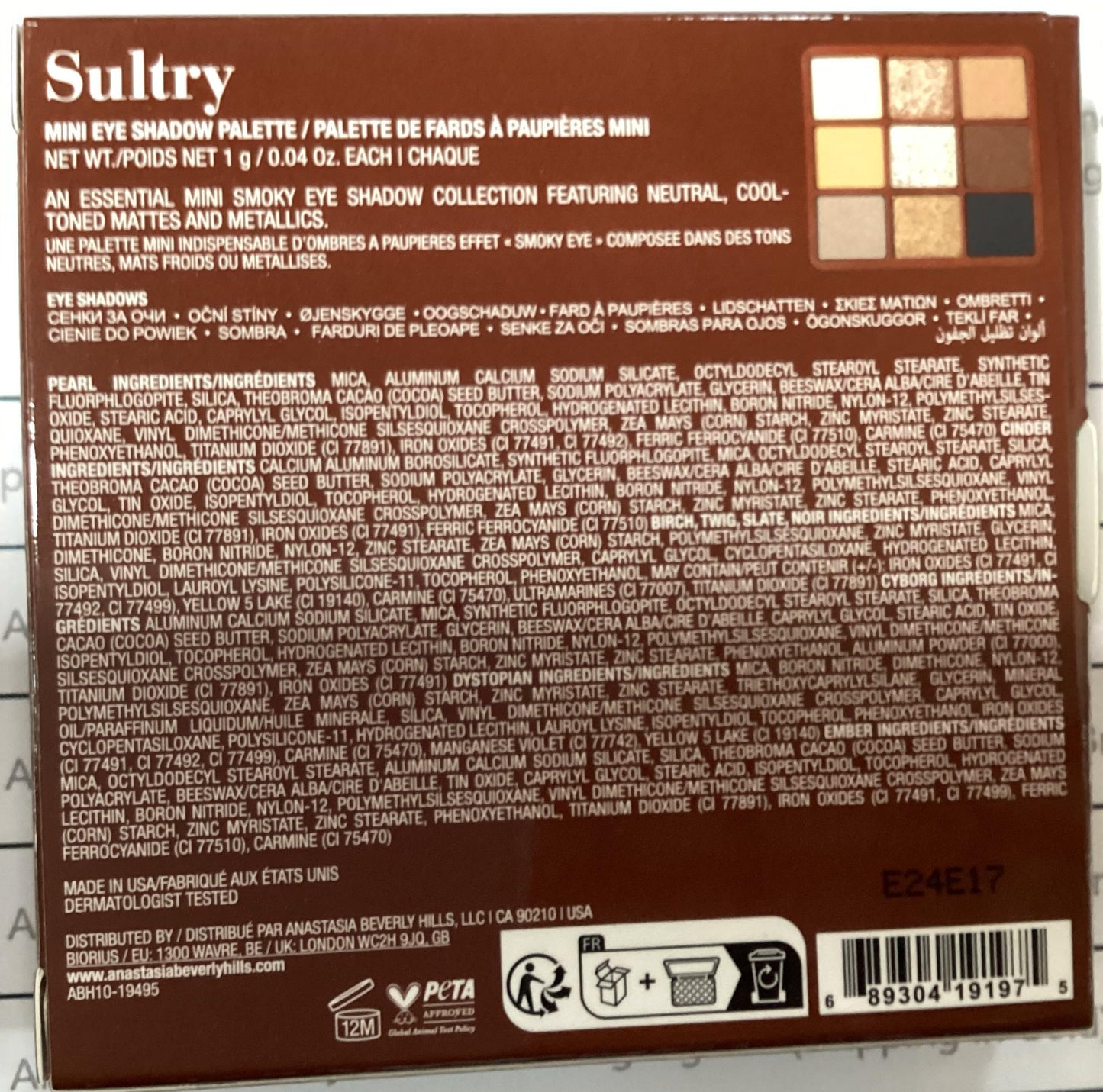 Anastasia Beverly Hills - Sultry Mini Eyeshadow Palette