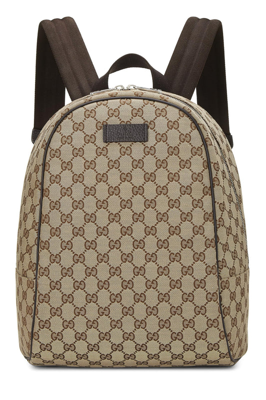 Gucci, Pre-Loved Original GG Canvas Backpack, Brown