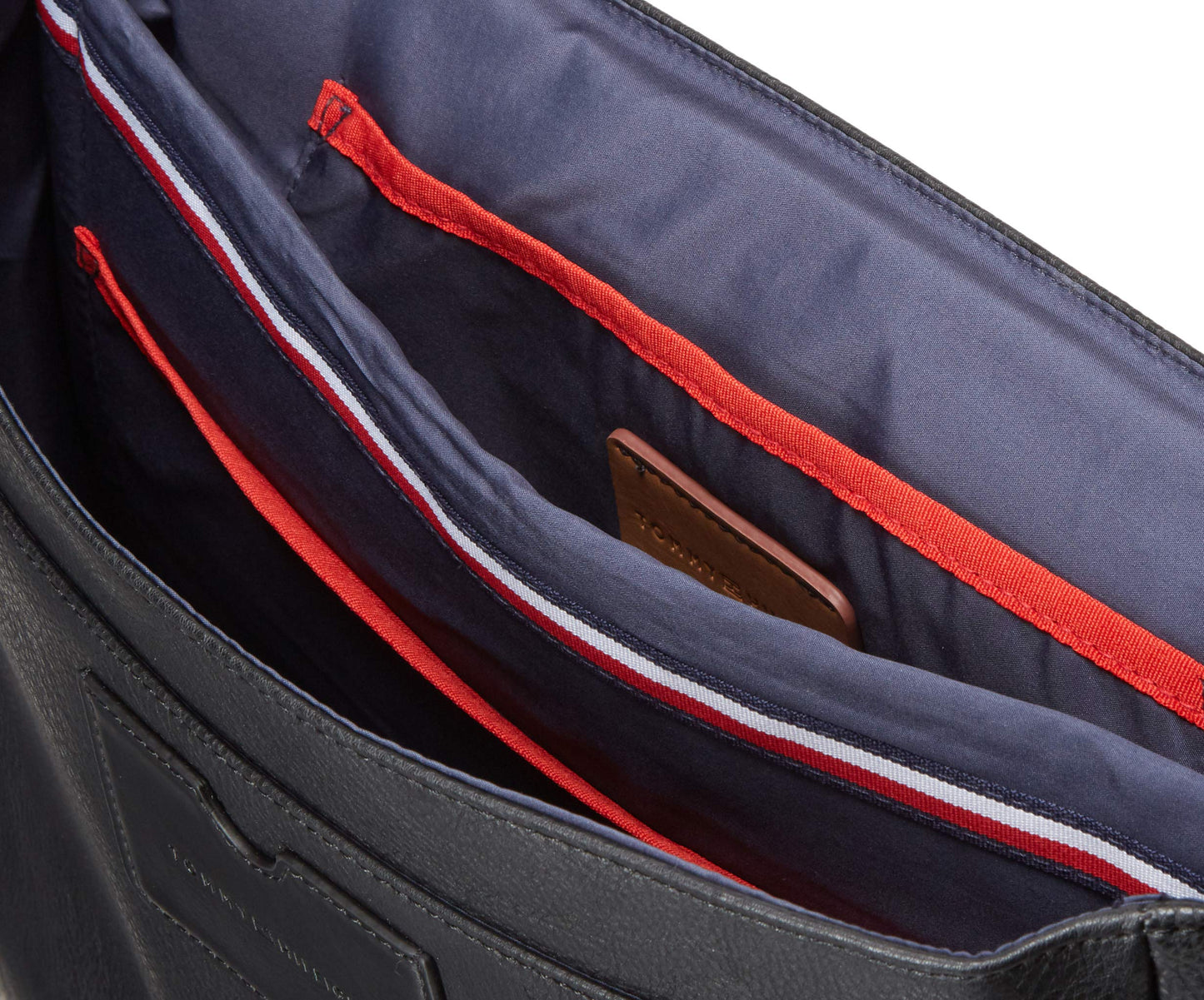 Tommy Hilfiger womens Leo Messenger Bag, Pebble Black, One Size US