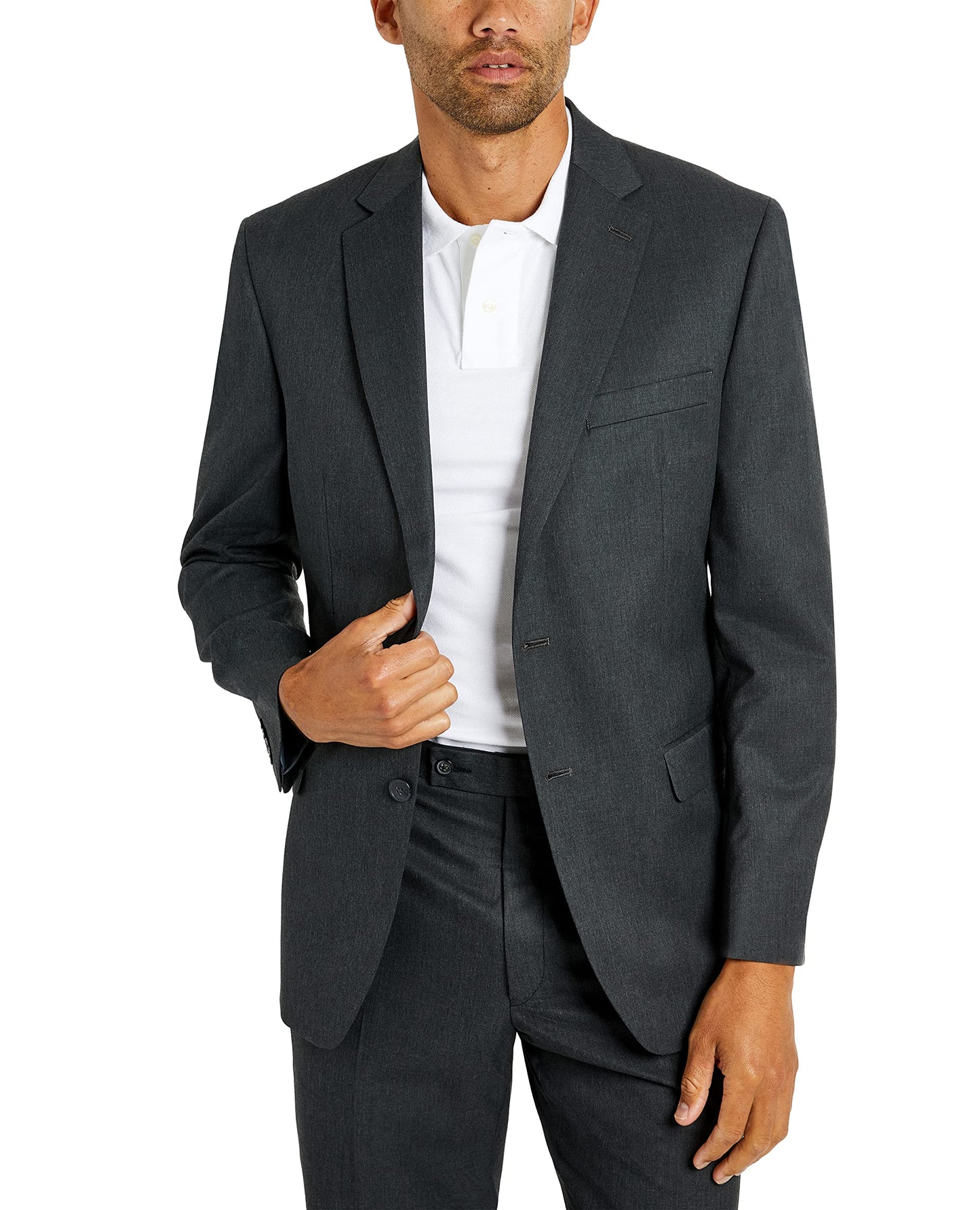 Van Heusen mens Men's Regular Fit Separate Business Suit Jacket, Medium Grey, 44 Tall US