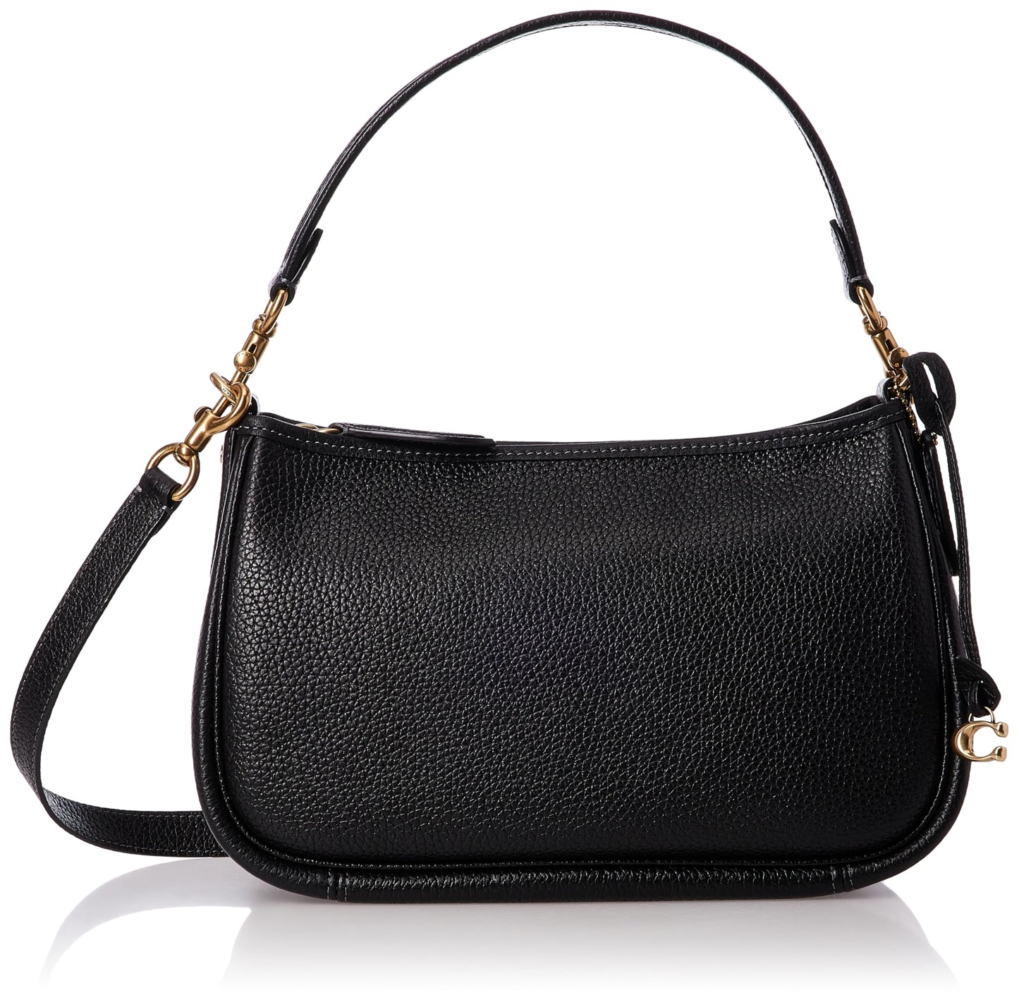 COACH Soft Pebble Leather Cary Crossbody, Black, One Size