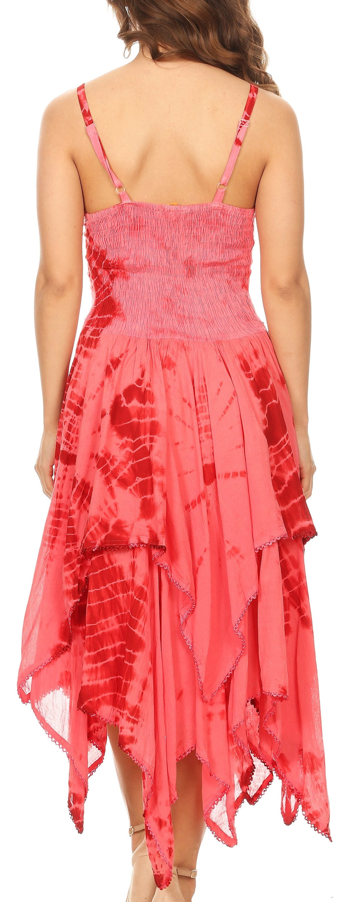 Sakkas Annabella Corset Bodice Handkerchief Hem Dress