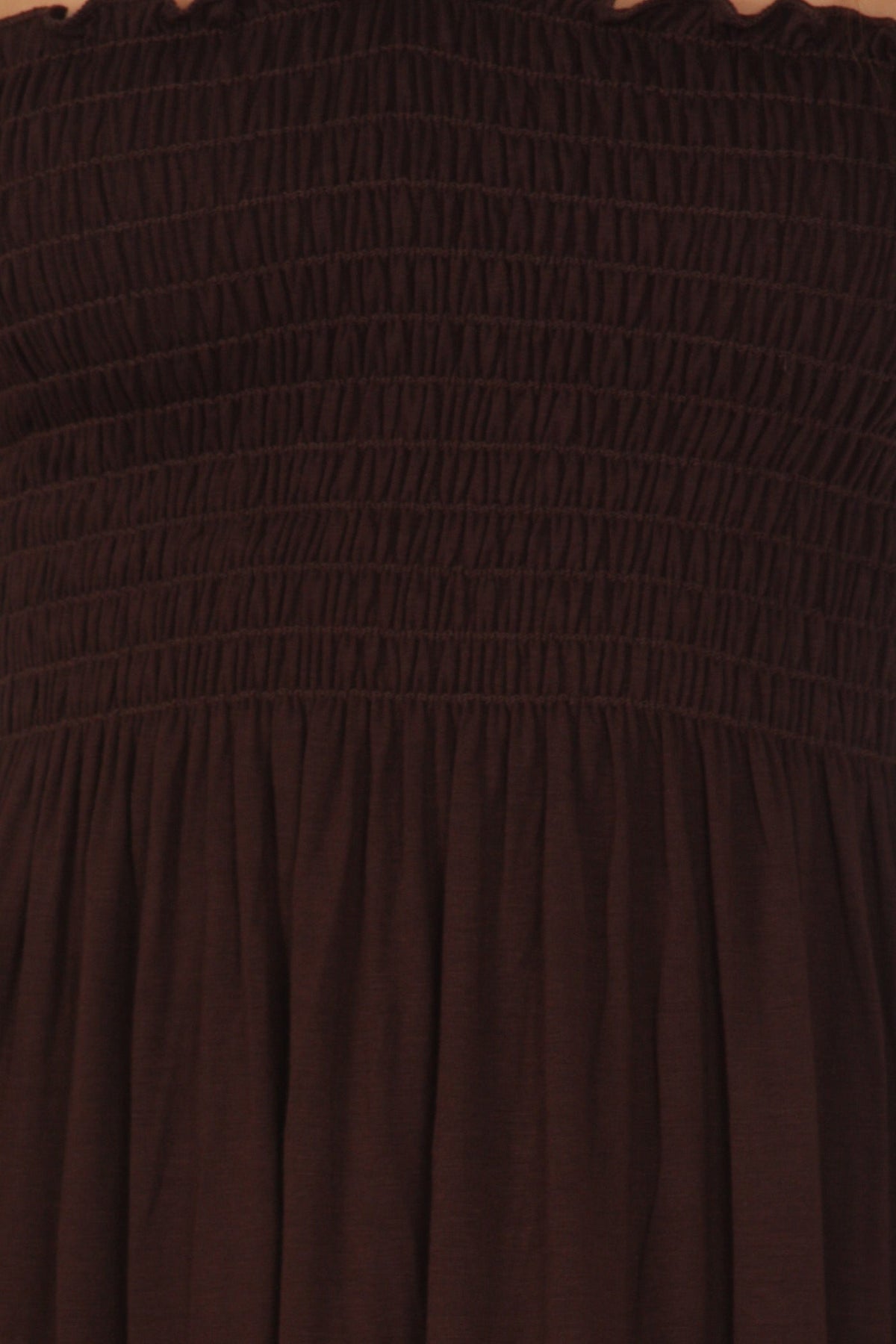 Sakkas Soft Jersey Feel Solid Color Smocked Bodice String Halter Long Dress