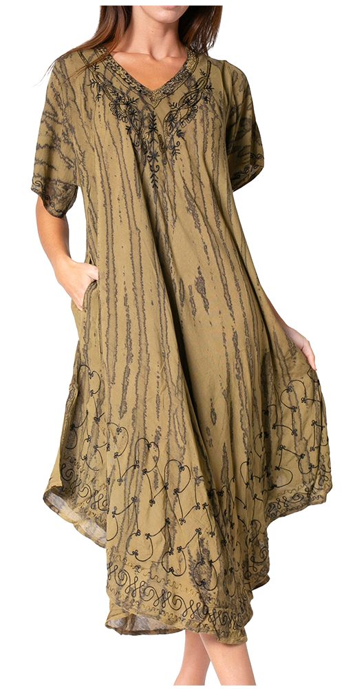 Sakkas Viveka Embroidered Caftan Dress