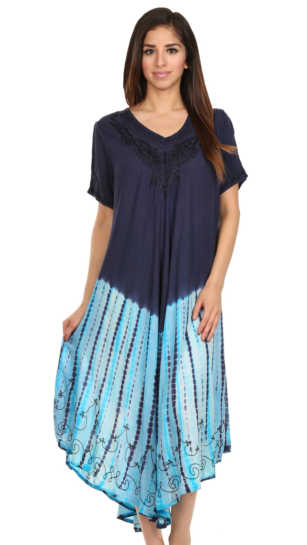Sakkas Viveka Embroidered Caftan Dress