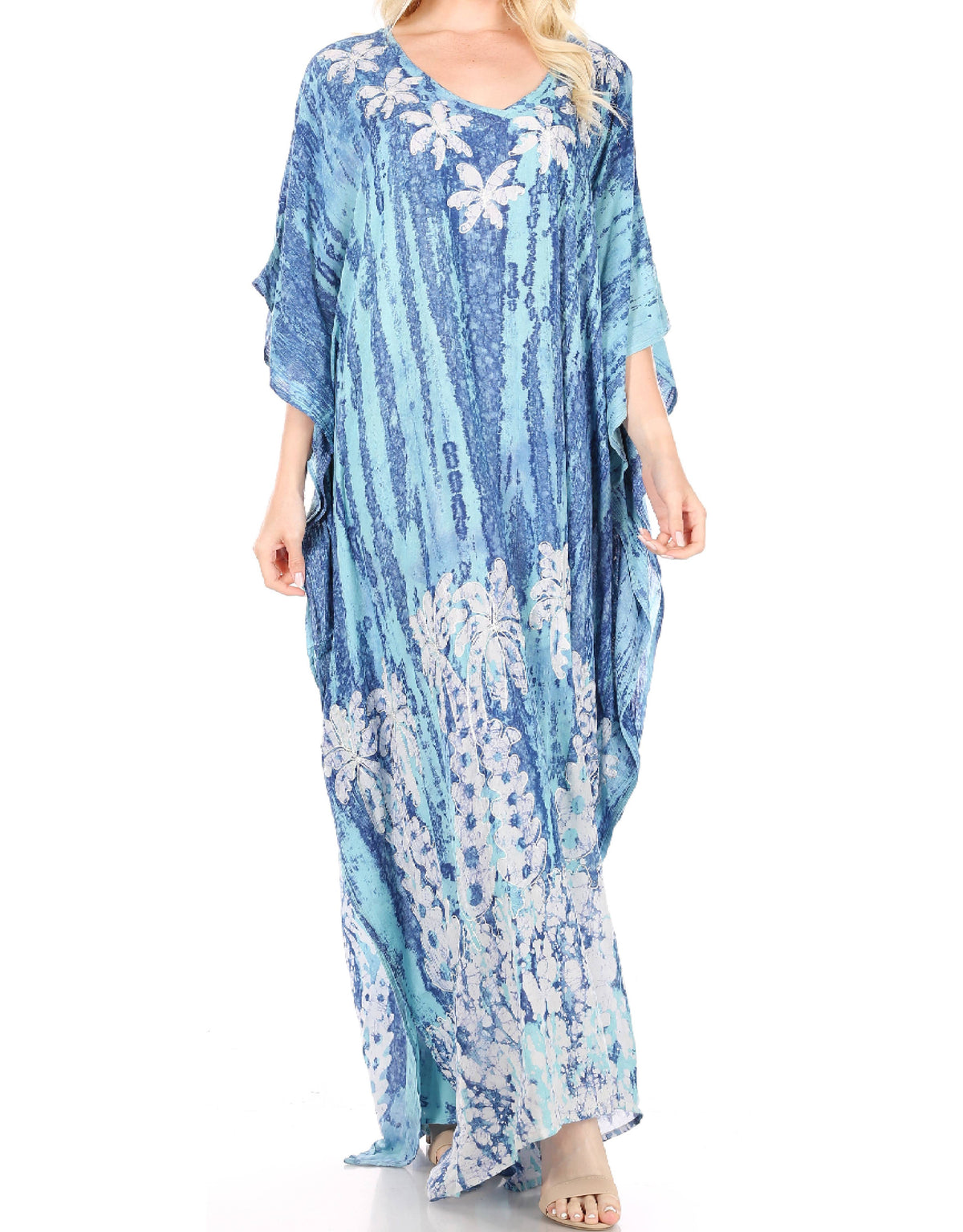 Sakkas Tacy Women's Boho Summer Maxi Dress for Casual or Lounge Wear