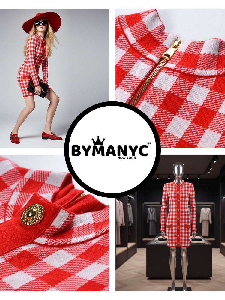 Gingham Chic Knit • UPPER EAST New Collection BYMANYC ® New York
