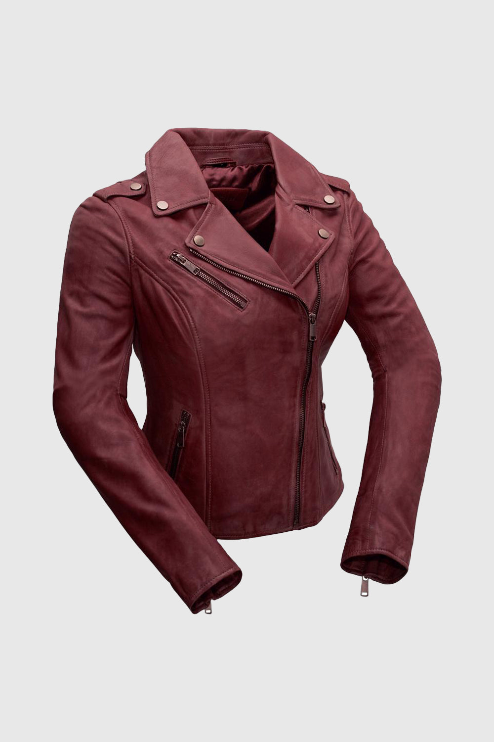Harper Women's Lambskin Leather Moto Jacket